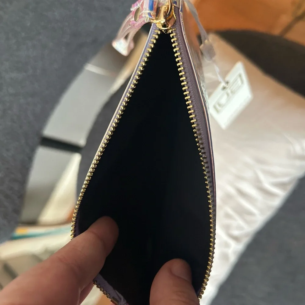 NWT Urban Expressions Snakeskin Iridescent Wristlet Wallet Cosmetic Bag - Picture 3 of 3